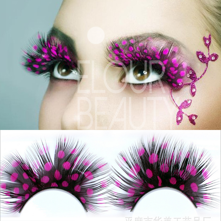 Beauty colored eyelashes in blue,pink,red,green ES64